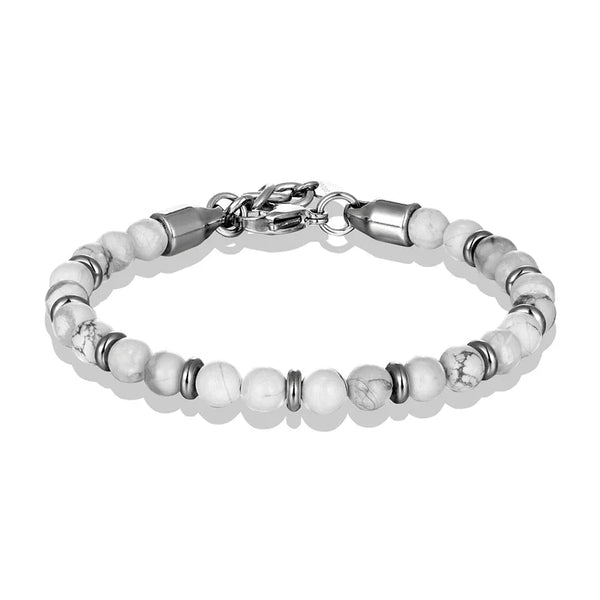 Pulseira Masculina Olho de Tigre Branca